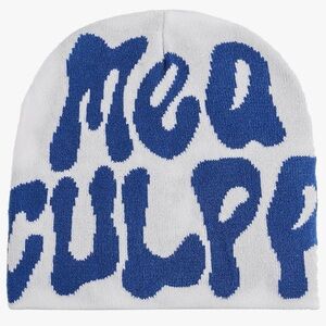 NIB Women’s Y2K Beanie, White/Blue